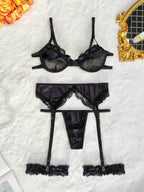 Set Satin negro